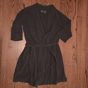 Pact grey organic cotton bathrobe size medium